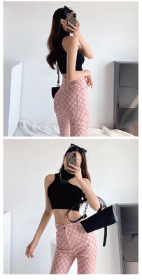 Σεξυ Spice Girl Halter Neck Vest Beauty Back Black High Neck Vest Slimming Irregular (Σεξουαλικό Κορίτσι Μπιφτέκι)