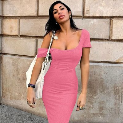 Άνοιξη καλοκαίρι Custom Νέα μόδα σέξι Halter βραχυμανίκια φόρεμα