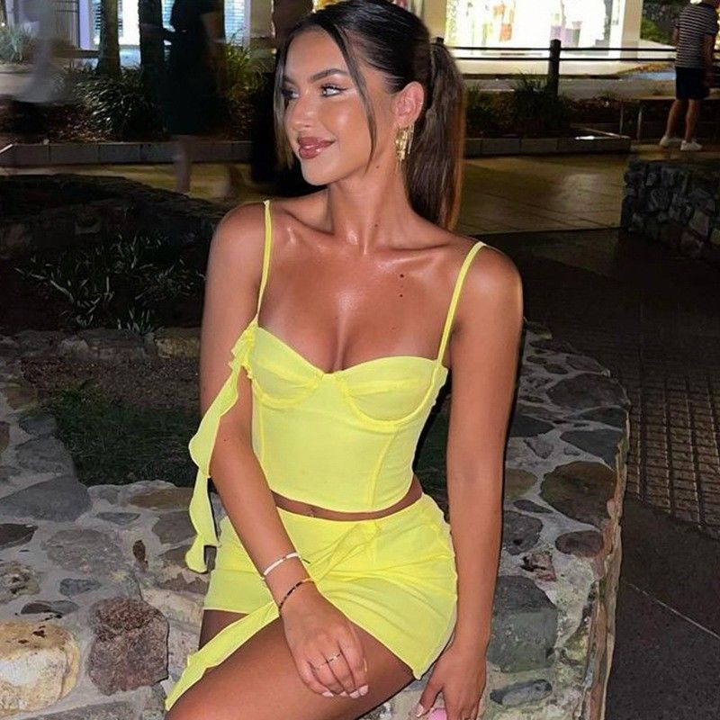 Σκληρό χρώμα Σεξουαλικά αθλητικά ρούχα Σπλέισινγκ Φανσιστική τέννις τσάντα Hip Σεξουαλικό αθλητικό φόρεμα